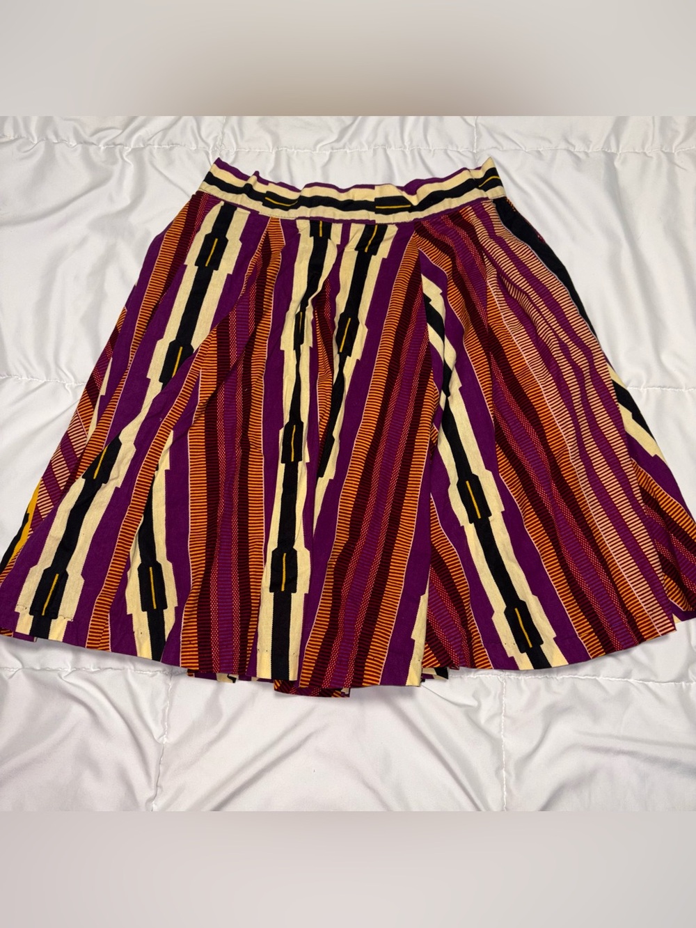 woman’s francis&benedict purple orange yellow skirt small